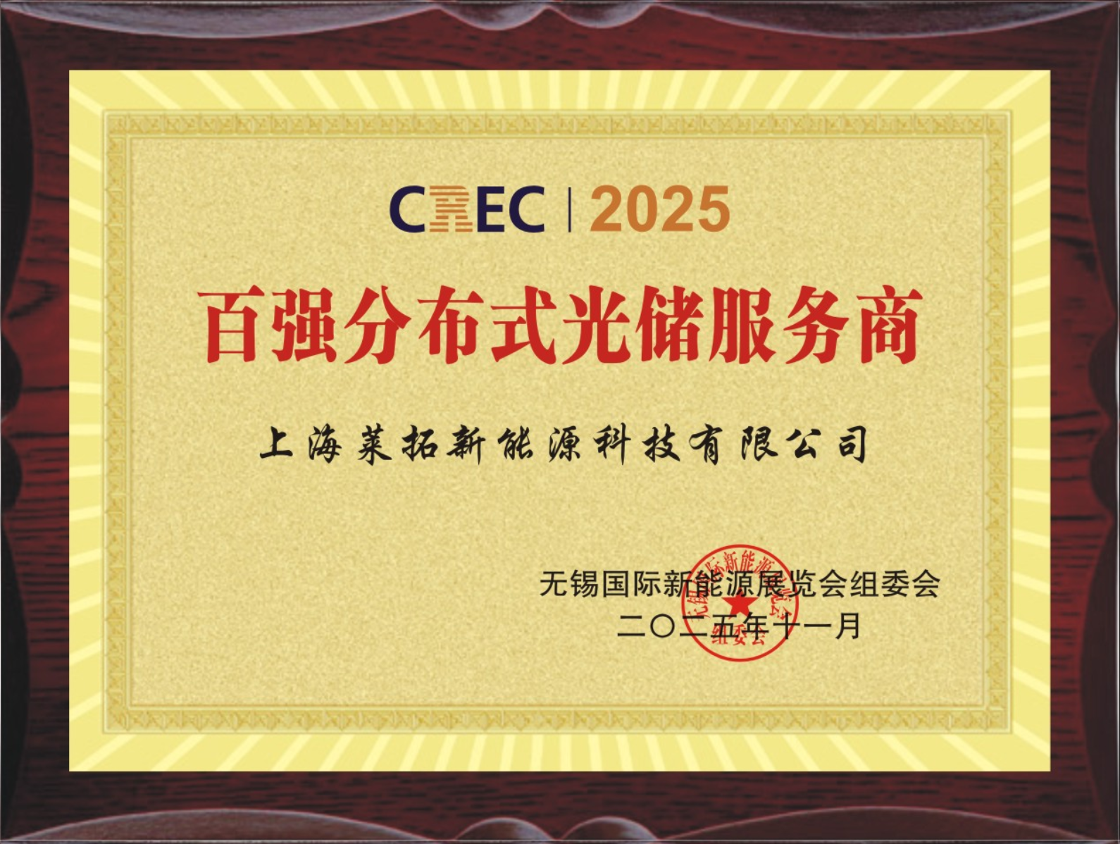 能碳未来·绿动全球 | 莱拓光伏荣获中国百强分布式光伏服务商