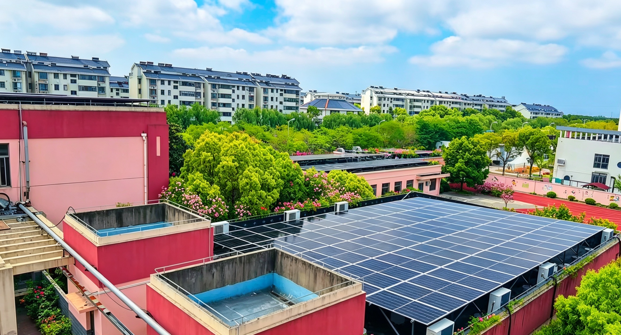 青浦沈巷小学400kWp分布式光伏项目开工大吉